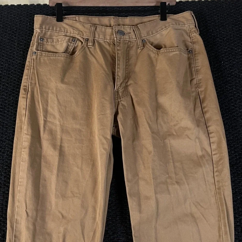 Levis 514 Straight Fit Mens Pants Brown Khaki‎ Tan Cotton W34 L34 S40196